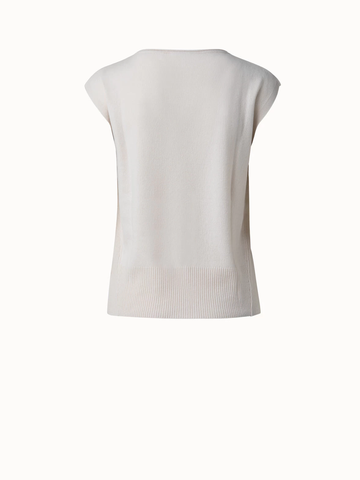 Cap Sleeve Cashmere Wool Top - Image 2