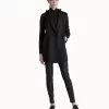 AKRIS Single Breasted Double Face Wool Coat With Detachable Hood