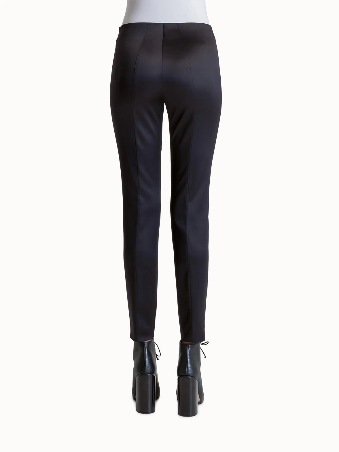 AKRIS Slim Leg Silk Satin Pants - Image 5