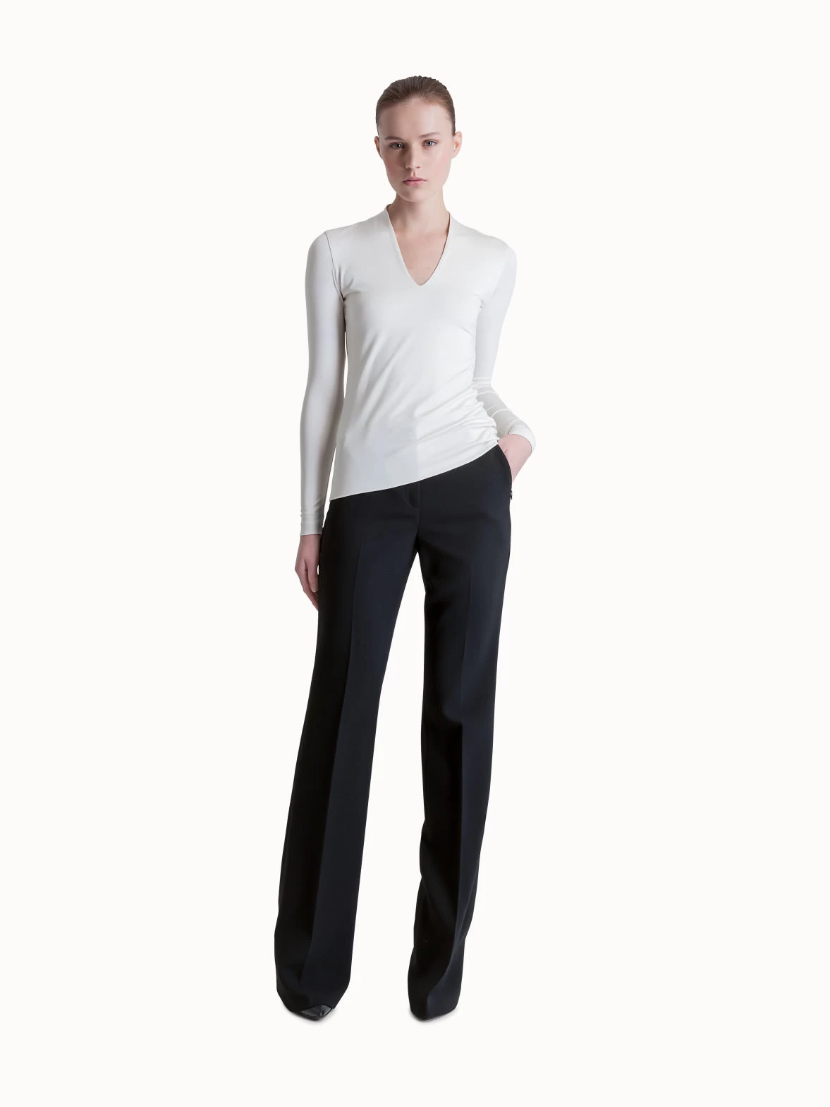 AKRIS Long Sleeve Shirt In Silk Jersey - Image 2