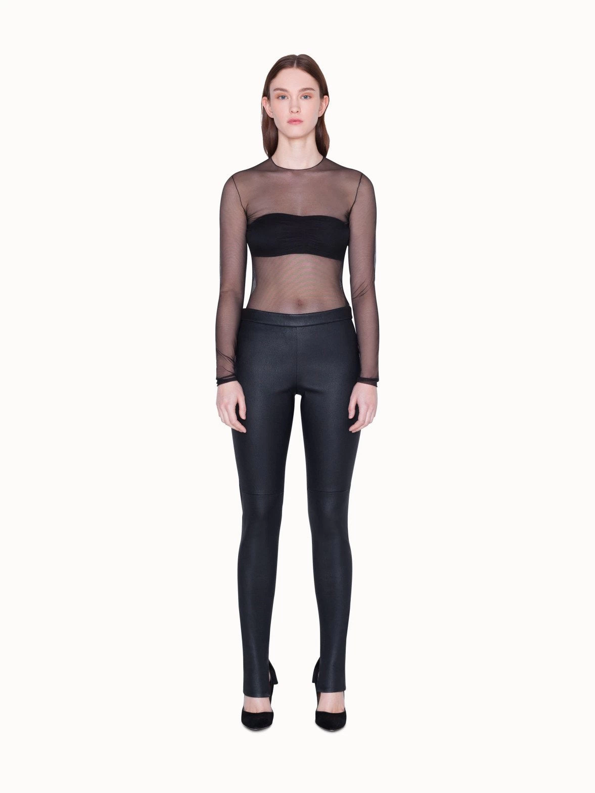 AKRIS Long Sleeve Sheer Mesh Layering Top - Image 3