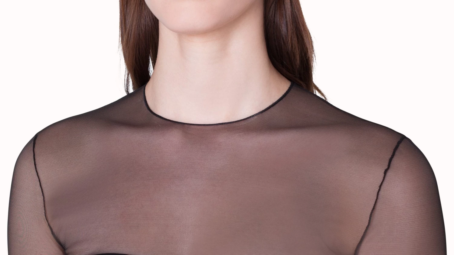 AKRIS Long Sleeve Sheer Mesh Layering Top - Image 6