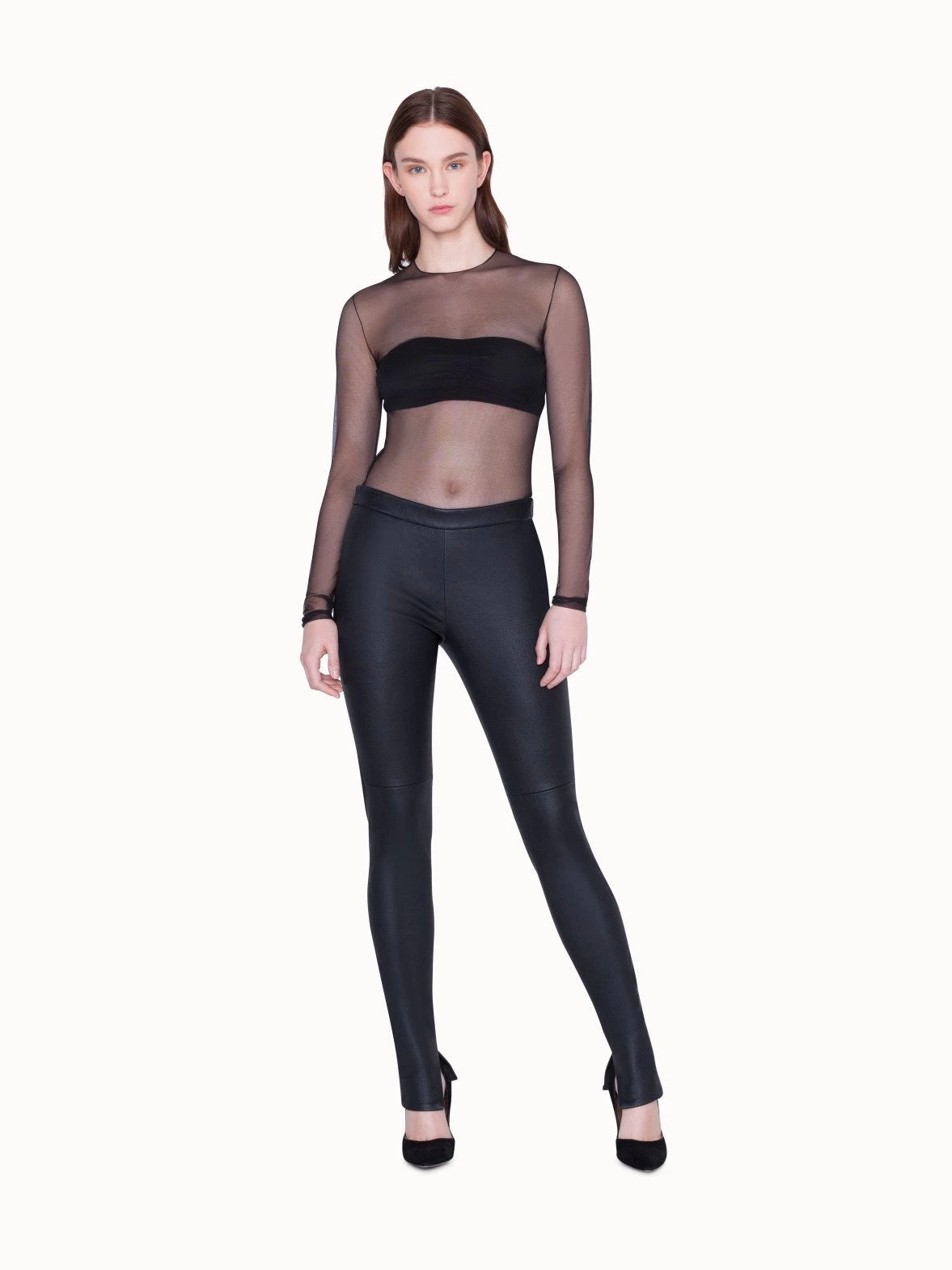 AKRIS Long Sleeve Sheer Mesh Layering Top - Image 2