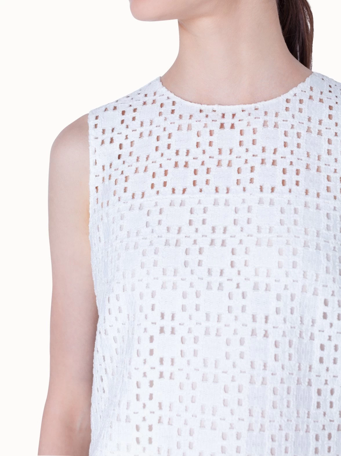 AKRIS Blouse With Plaid Embroidery - Image 8