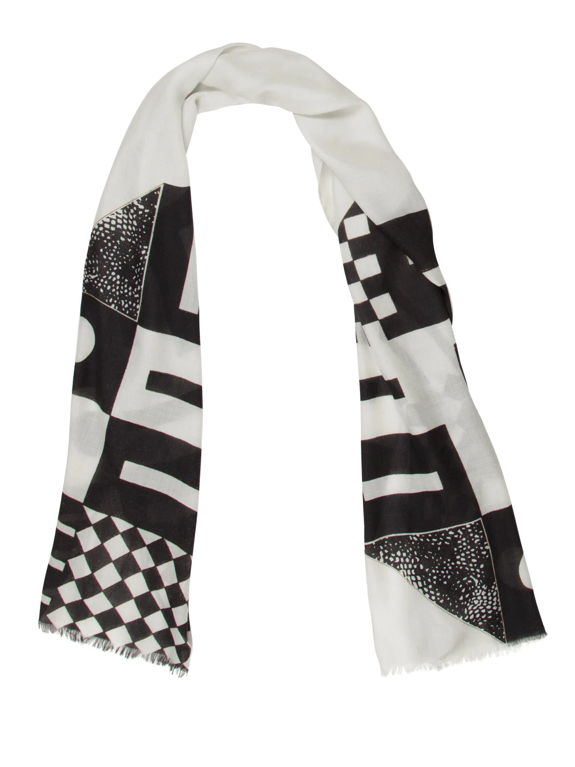 AKRIS Cashmere Silk Scarf With Kaleidoscope Print - Image 4