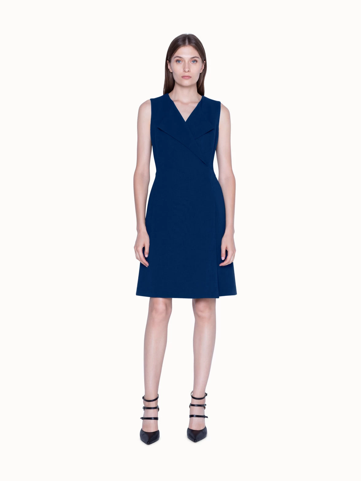 AKRIS Dress In Wool Double Face Wrap Style