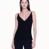 AKRIS Silk Crêpe Tank Top With Spaghetti Straps