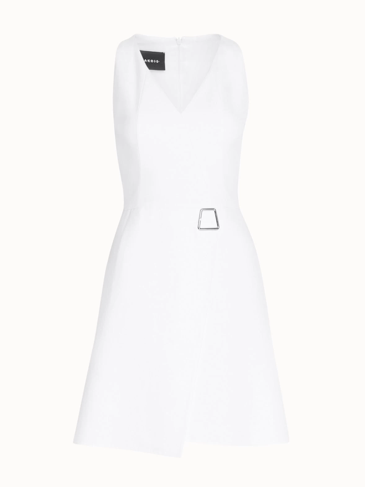 AKRIS Wrap Style Dress In Cotton Sillk With V-Neck - Image 7