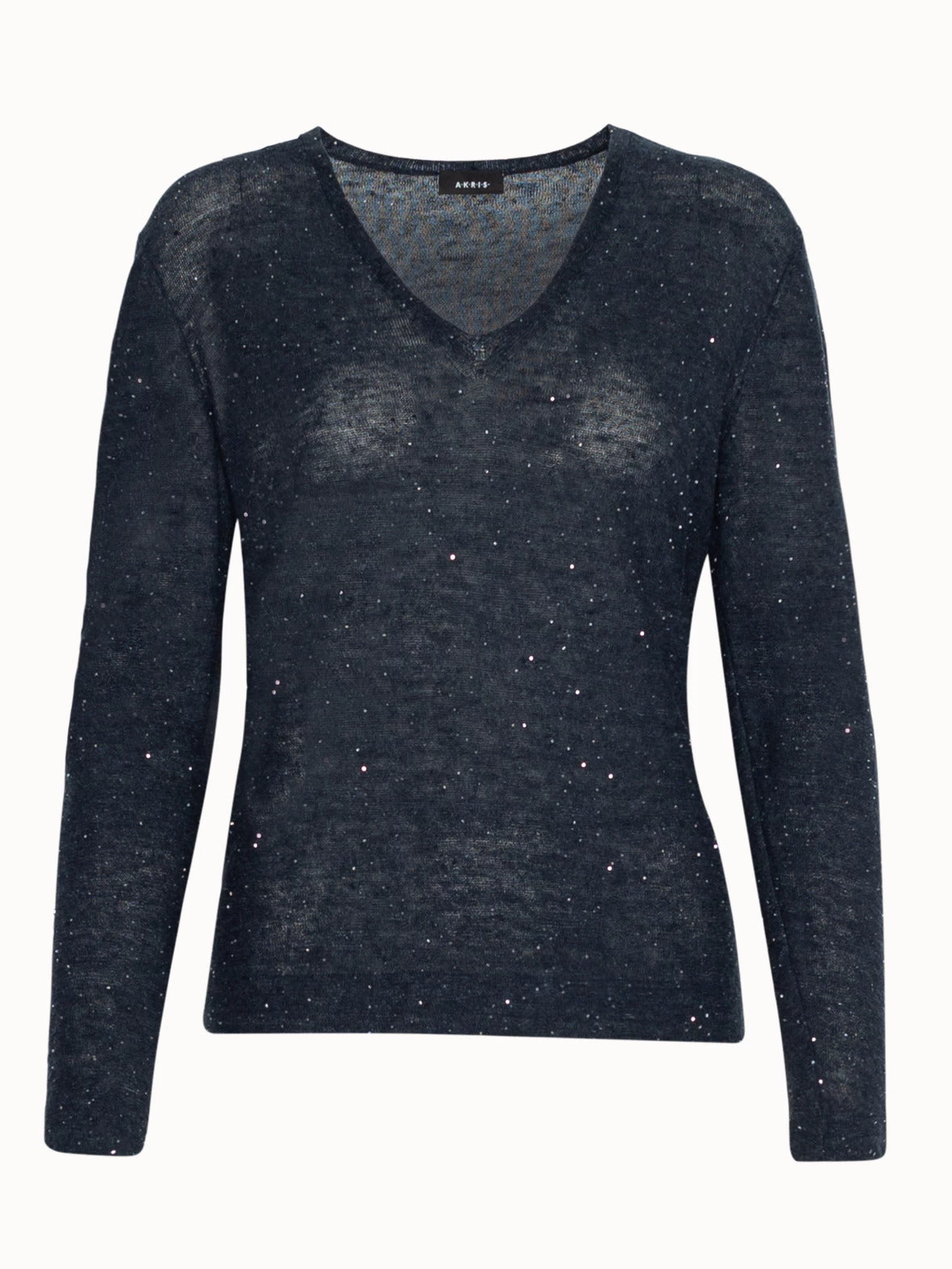 AKRIS Long Sleeve Pullover In Linen - Image 9