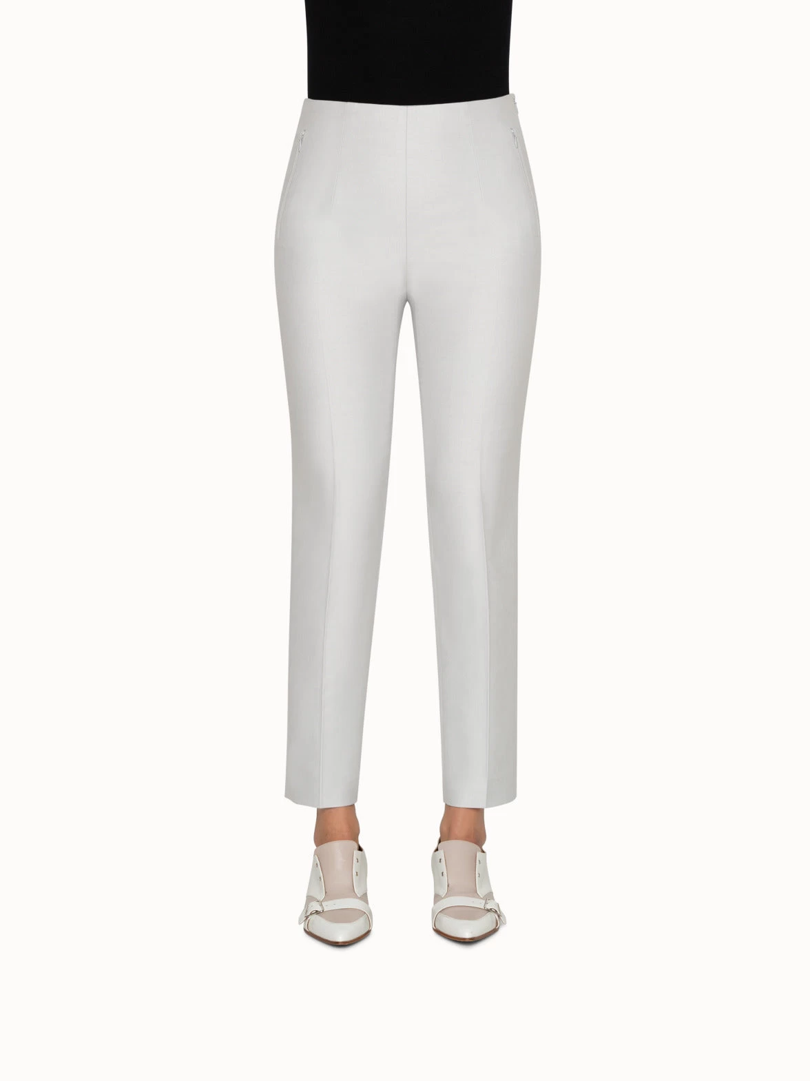 AKRIS Ankle Length Pants In Cotton Silk