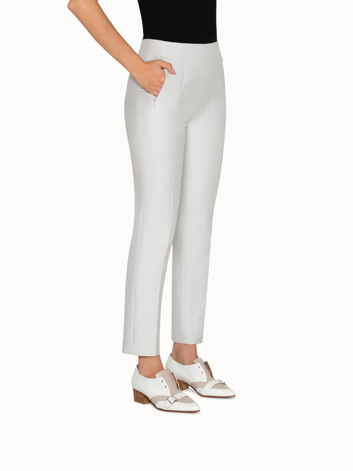 AKRIS Ankle Length Pants In Cotton Silk - Image 2