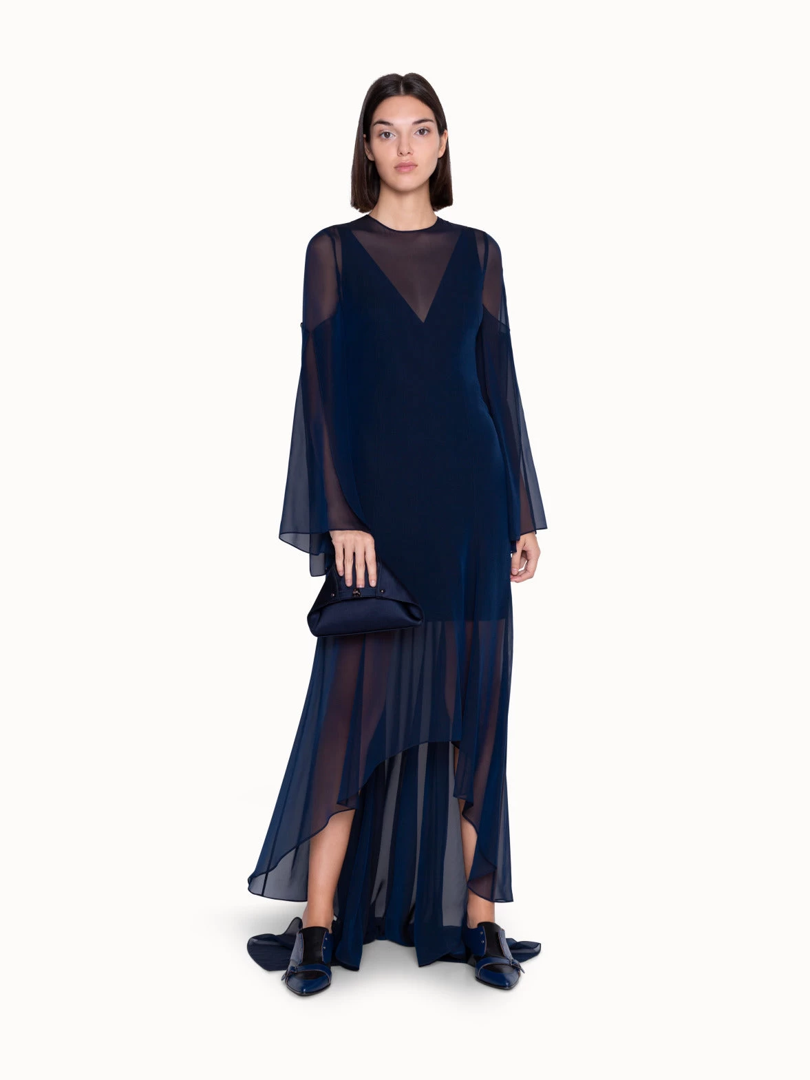 AKRIS Long Evening Dress In Silk - Image 8