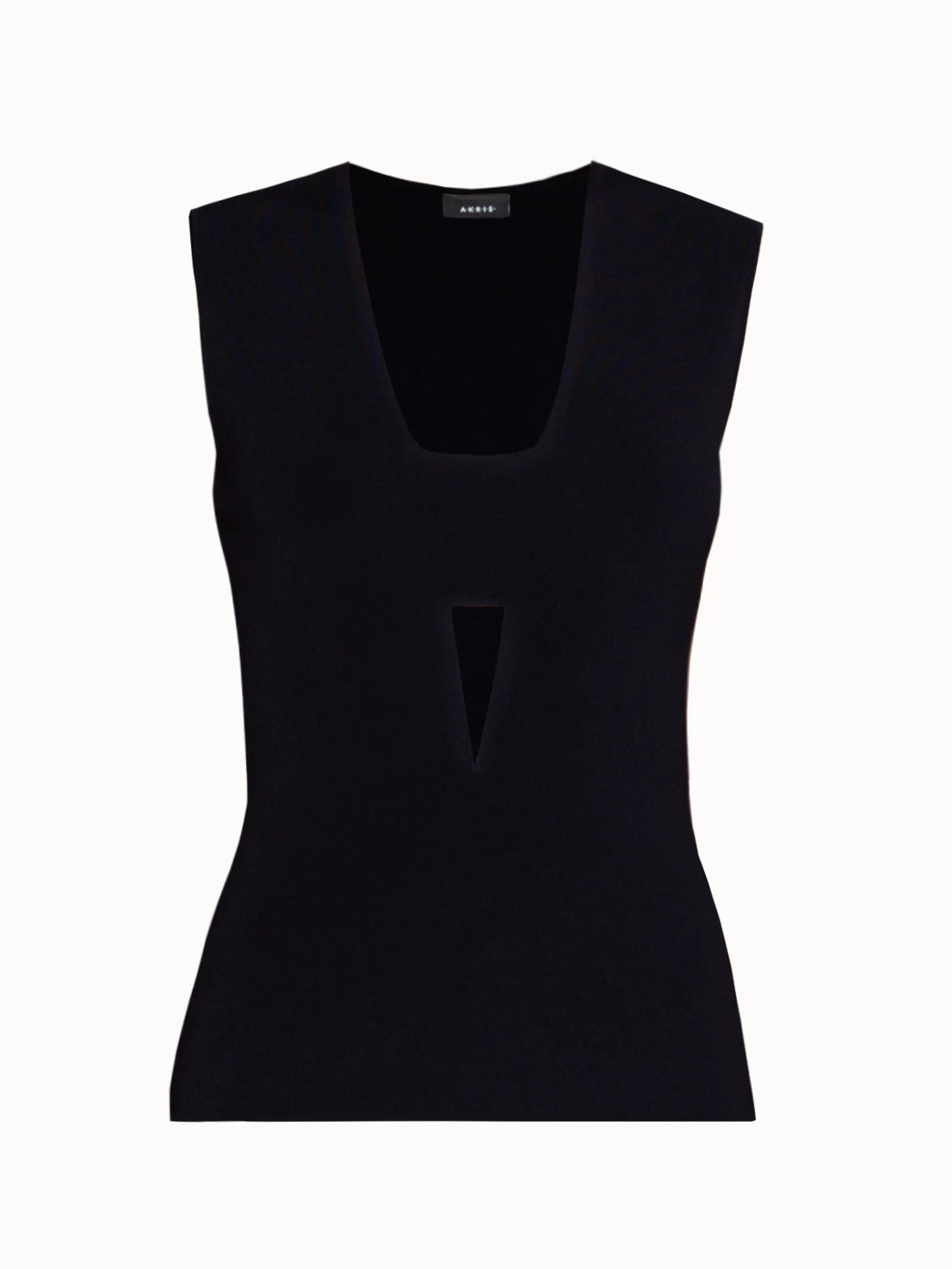 AKRIS Sleeveless Knit Top With Chest Cut-out - Image 9