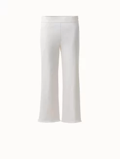 Cropped High Waisted Fringe Denim Pants