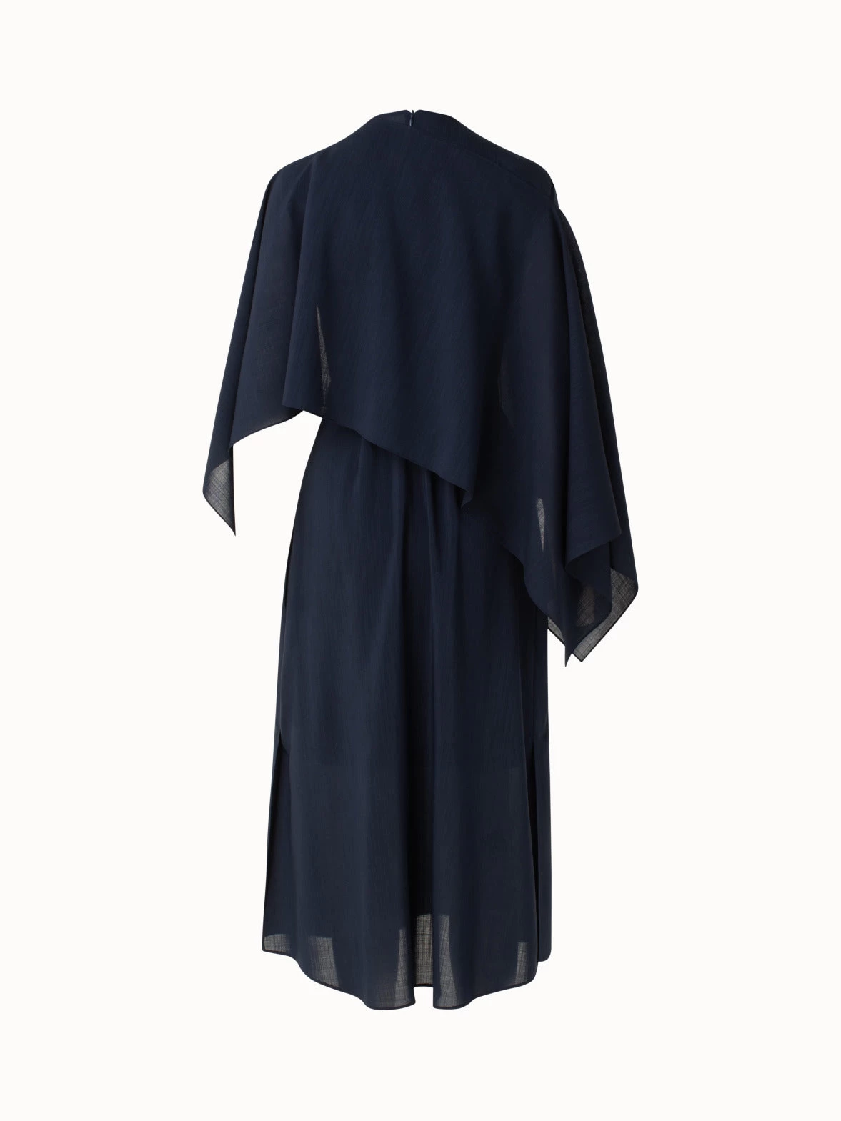 AKRIS Draped Midi Wool Crêpe Dress - Image 2