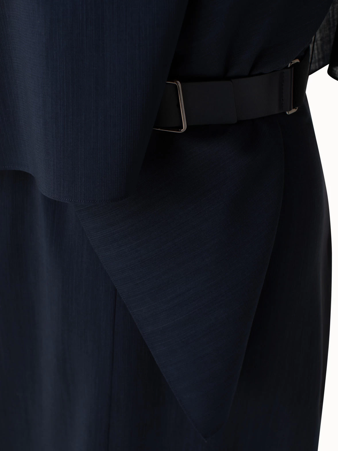 AKRIS Draped Midi Wool Crêpe Dress - Image 4