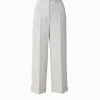 AKRIS Cropped Linen Crêpe Double Face Pants