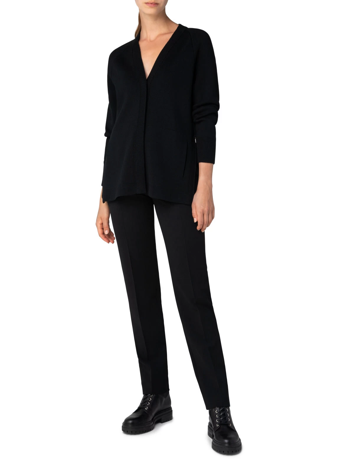 AKRIS Knit Milano Wool Silk Blend Cardigan - Image 3