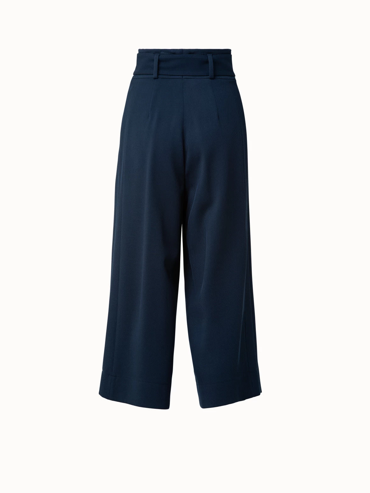 Wide Leg Belted Crêpe Sablê Pants - Image 3