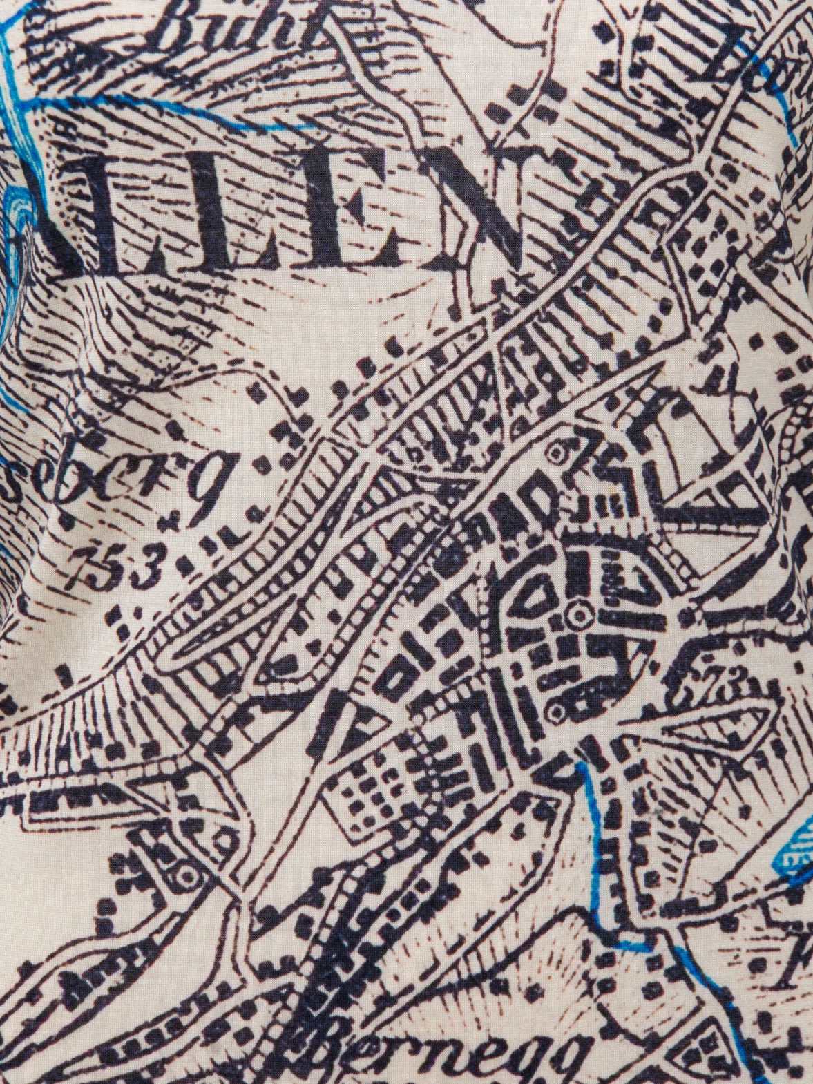 AKRIS Cashmere Silk Jersey Vintage St. Gallen Map Print - Image 6