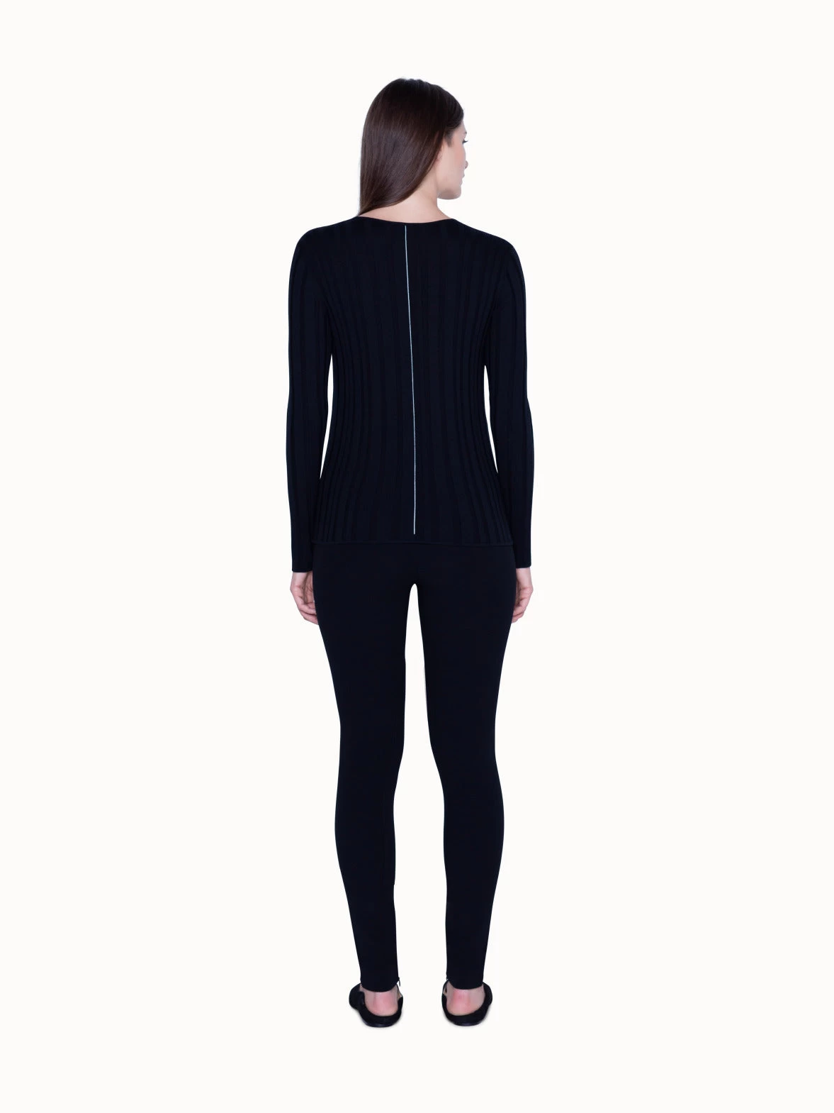 AKRIS Ribbed Knit V-Neck Pullover In Cashmere Silk - Image 4