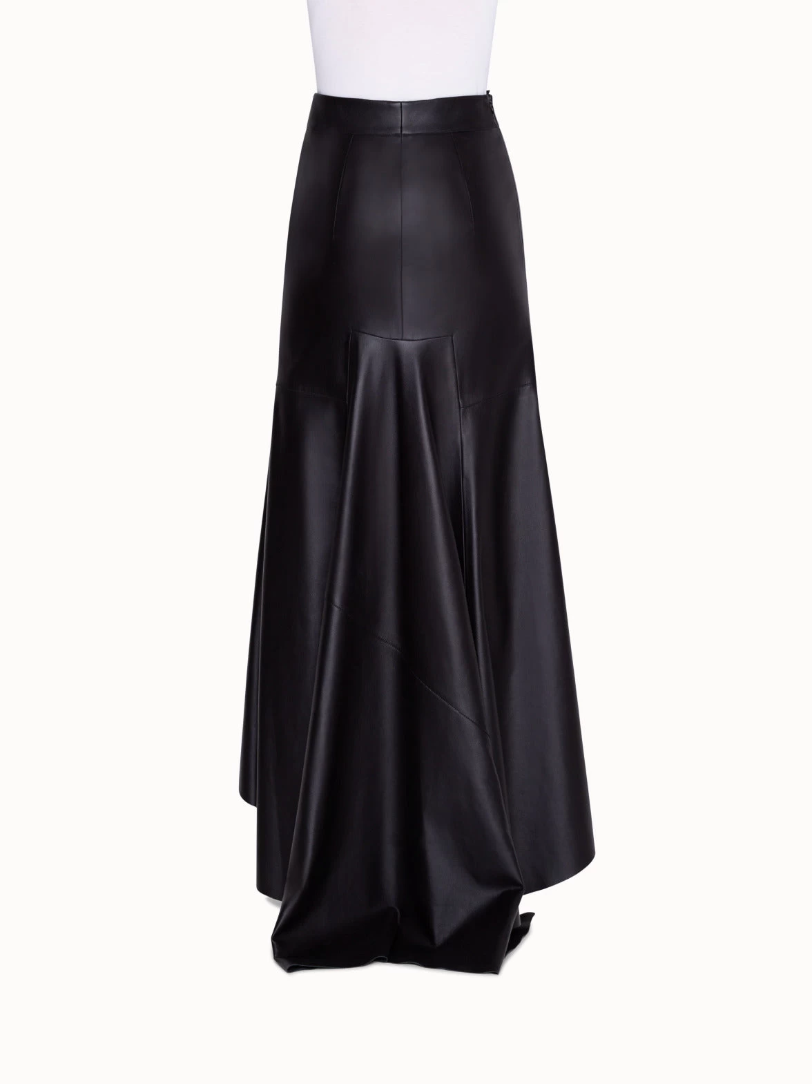 AKRIS A-Line Long Skirt In Nappa Leather - Image 6