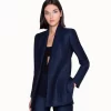 AKRIS Long Jacket In Lurex Cool Wool