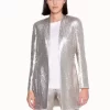 AKRIS Long Jacket In Silk With Sequins