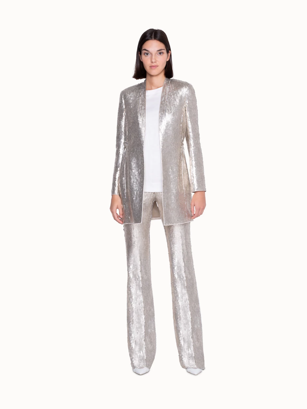 AKRIS Long Jacket In Silk With Sequins - Image 3