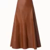 AKRIS Nappa Leather Maxi Skirt