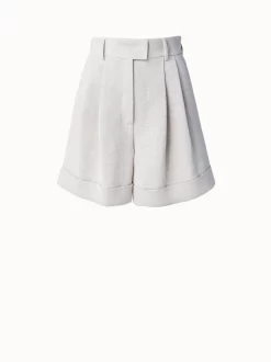 AKRIS Firis Linen Wool Double Face Shorts
