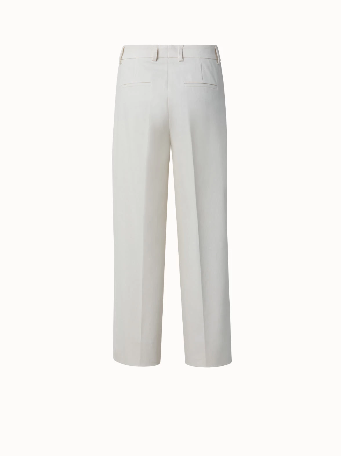AKRIS Cropped Cotton Silk Double Face Wide Leg Pants - Image 2