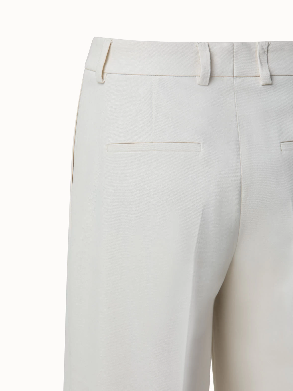 AKRIS Cropped Cotton Silk Double Face Wide Leg Pants - Image 5