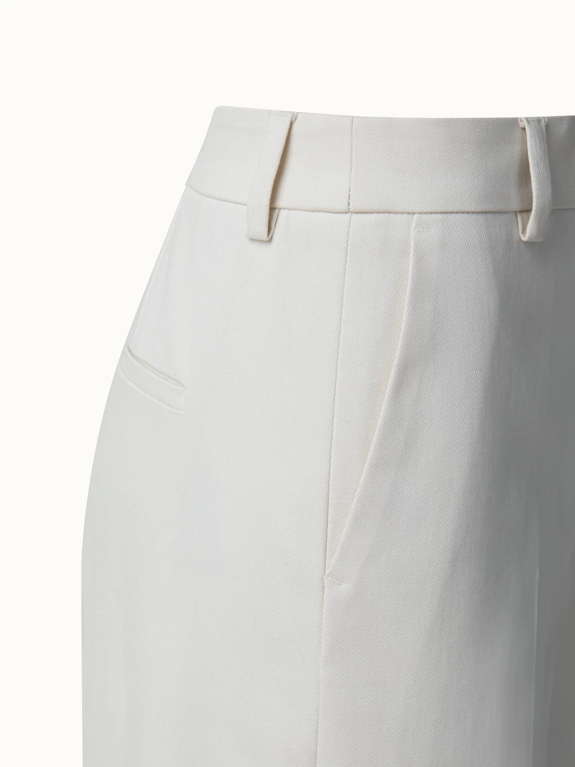 AKRIS Cropped Cotton Silk Double Face Wide Leg Pants - Image 4
