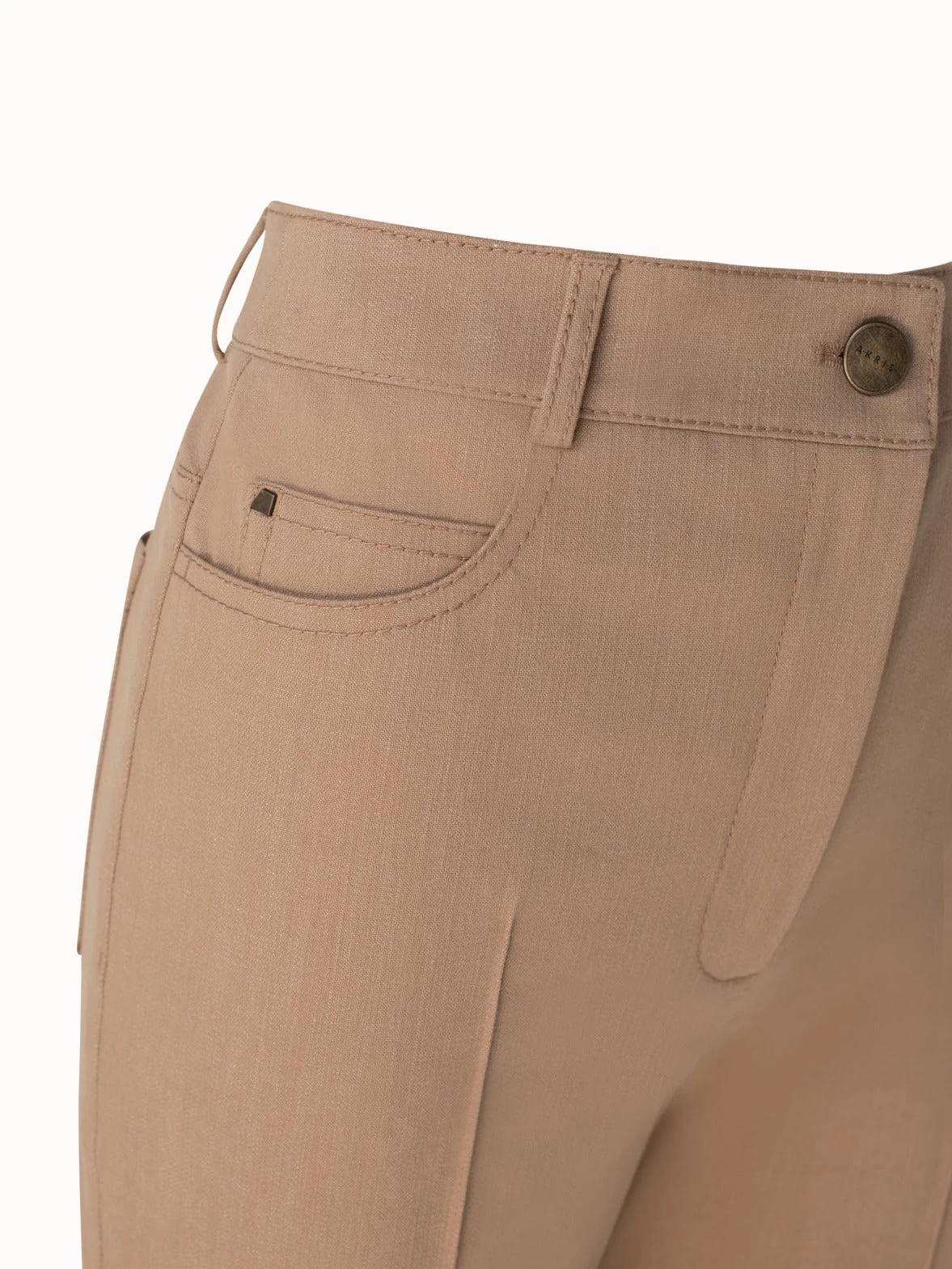 AKRIS Cotton Stretch Denim Bootcut Pants - Image 5