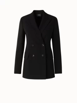 AKRIS Double Face Wool Double Breasted Blazer