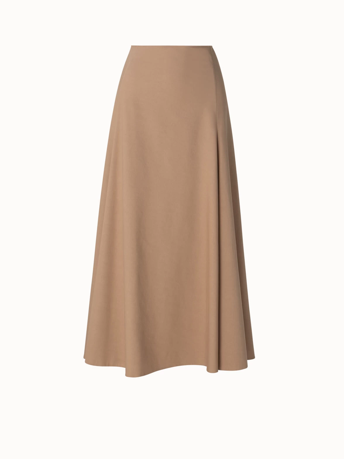 AKRIS Cotton Gabardine Flared Maxi Skirt