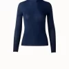 AKRIS Ribbed Cashmere Silk Sweater