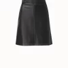 Mini Leather Pin Dot Skirt