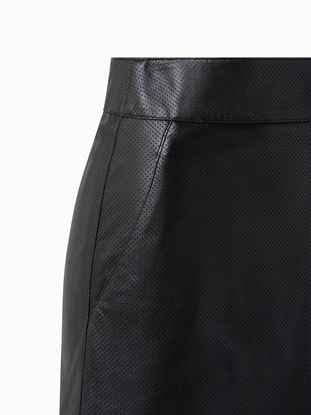 Mini Leather Pin Dot Skirt - Image 5