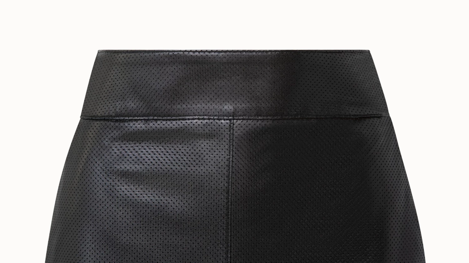 Mini Leather Pin Dot Skirt - Image 3