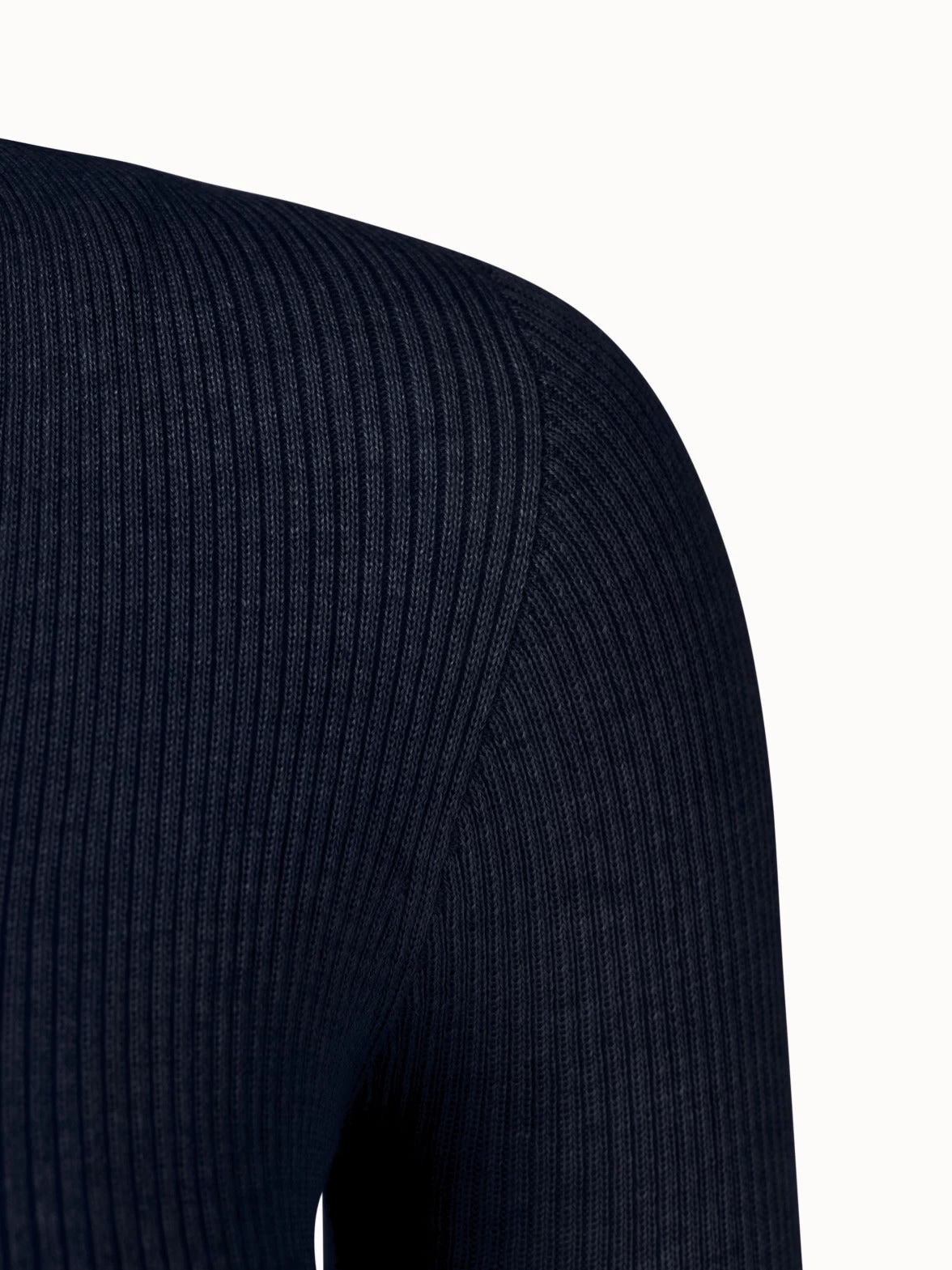 AKRIS Ribbed V-Neck Cotton Silk Sweater - Image 4