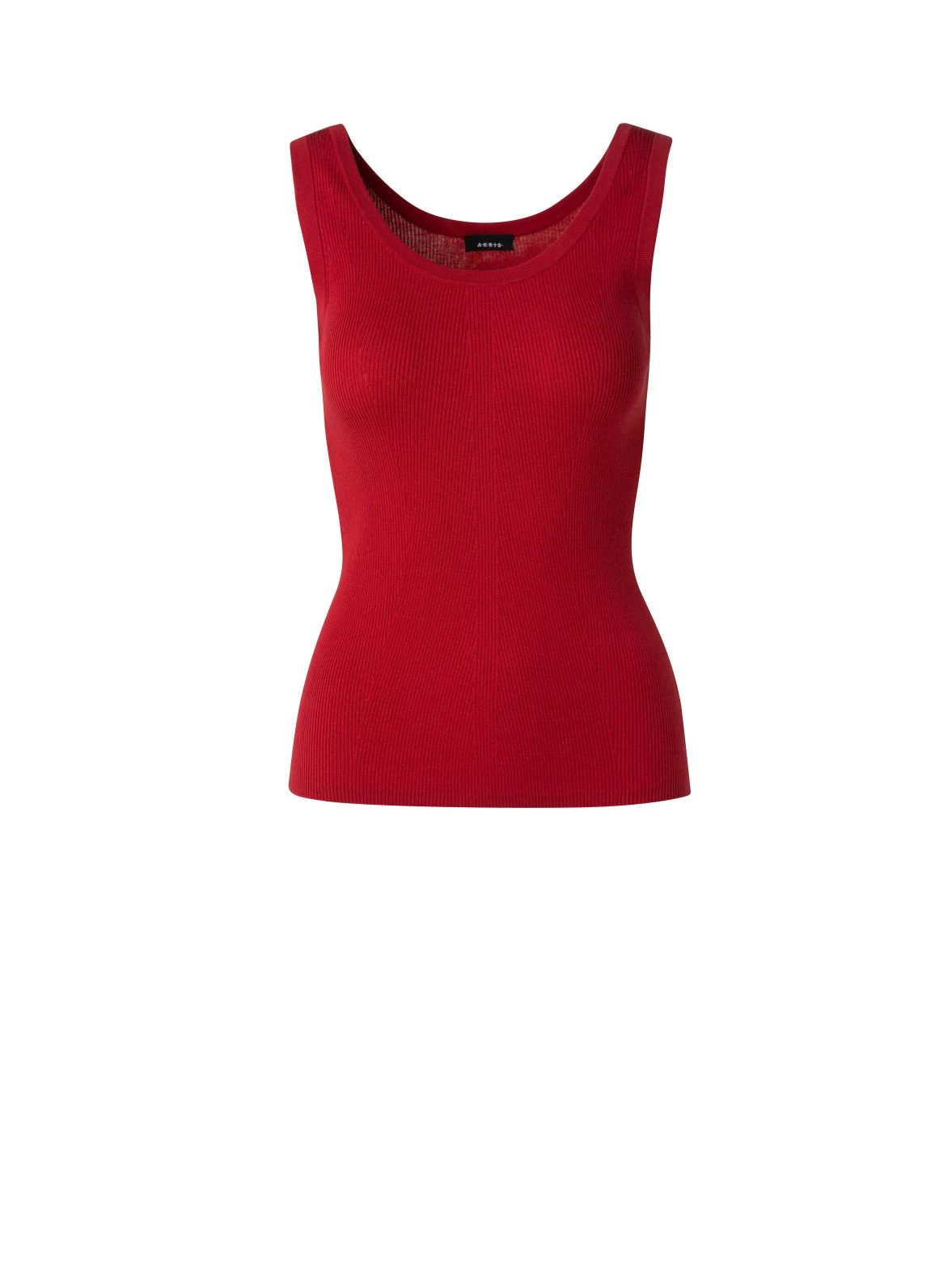 AKRIS Sea Island Cotton Rib Knit Tank