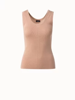 AKRIS Ribbed Sea Island Cotton Tank