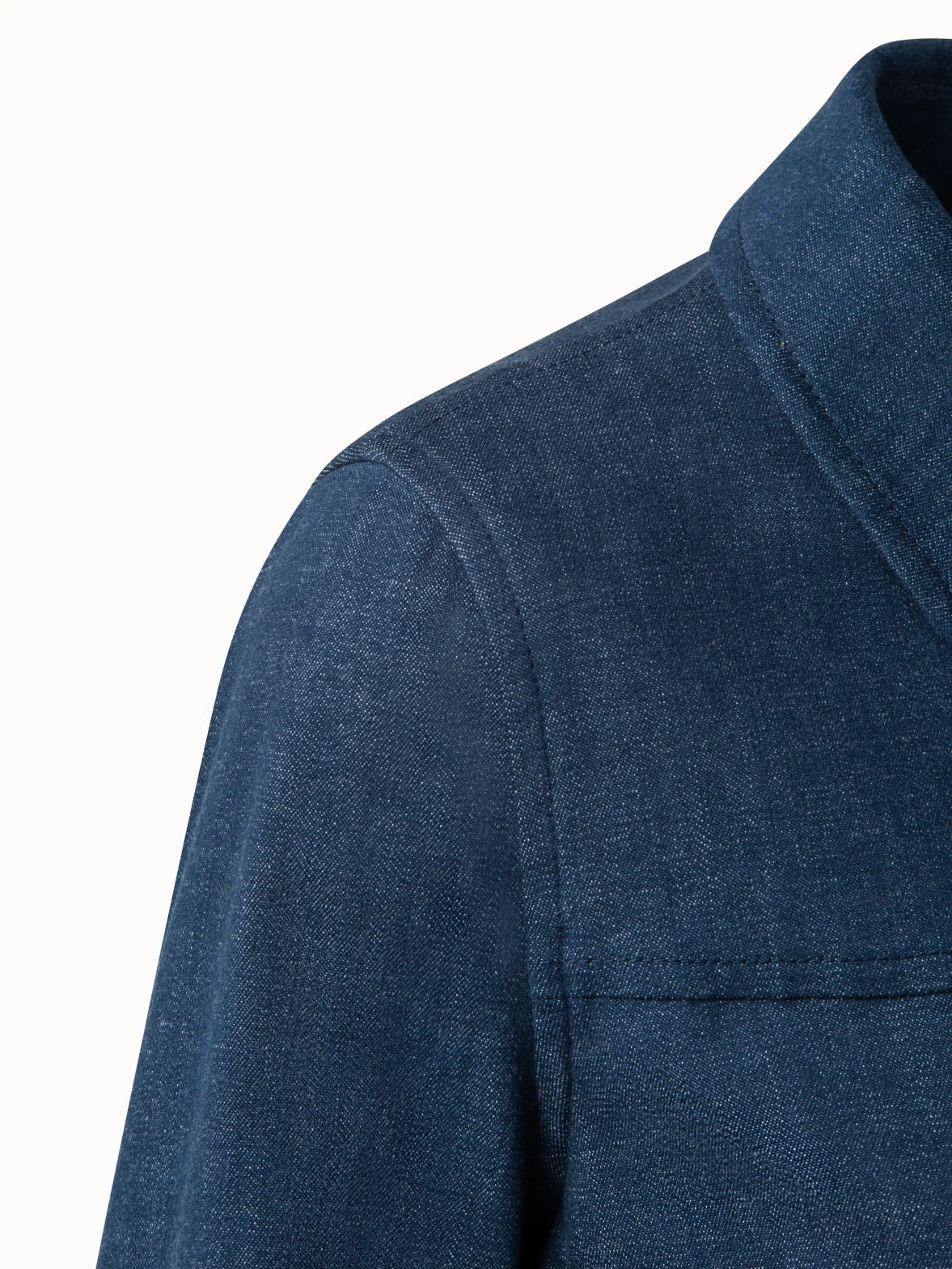 AKRIS Cropped Cotton Denim Jacket - Image 4