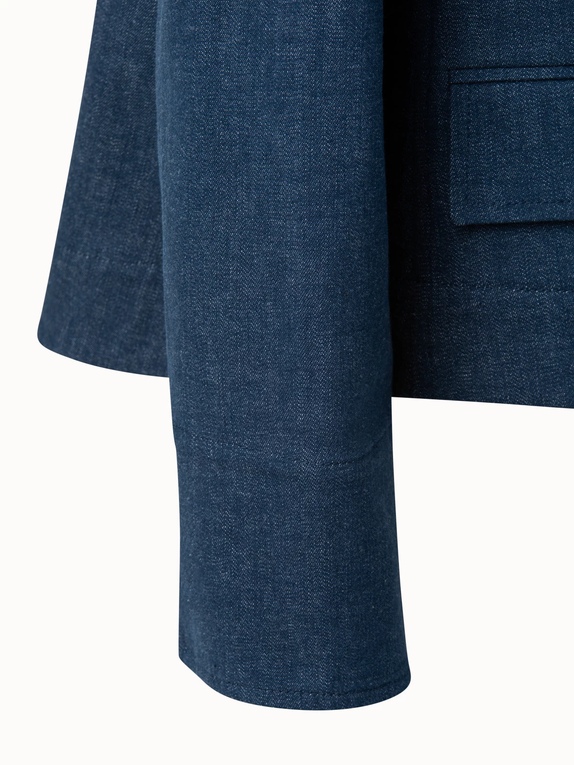 AKRIS Cropped Cotton Denim Jacket - Image 5