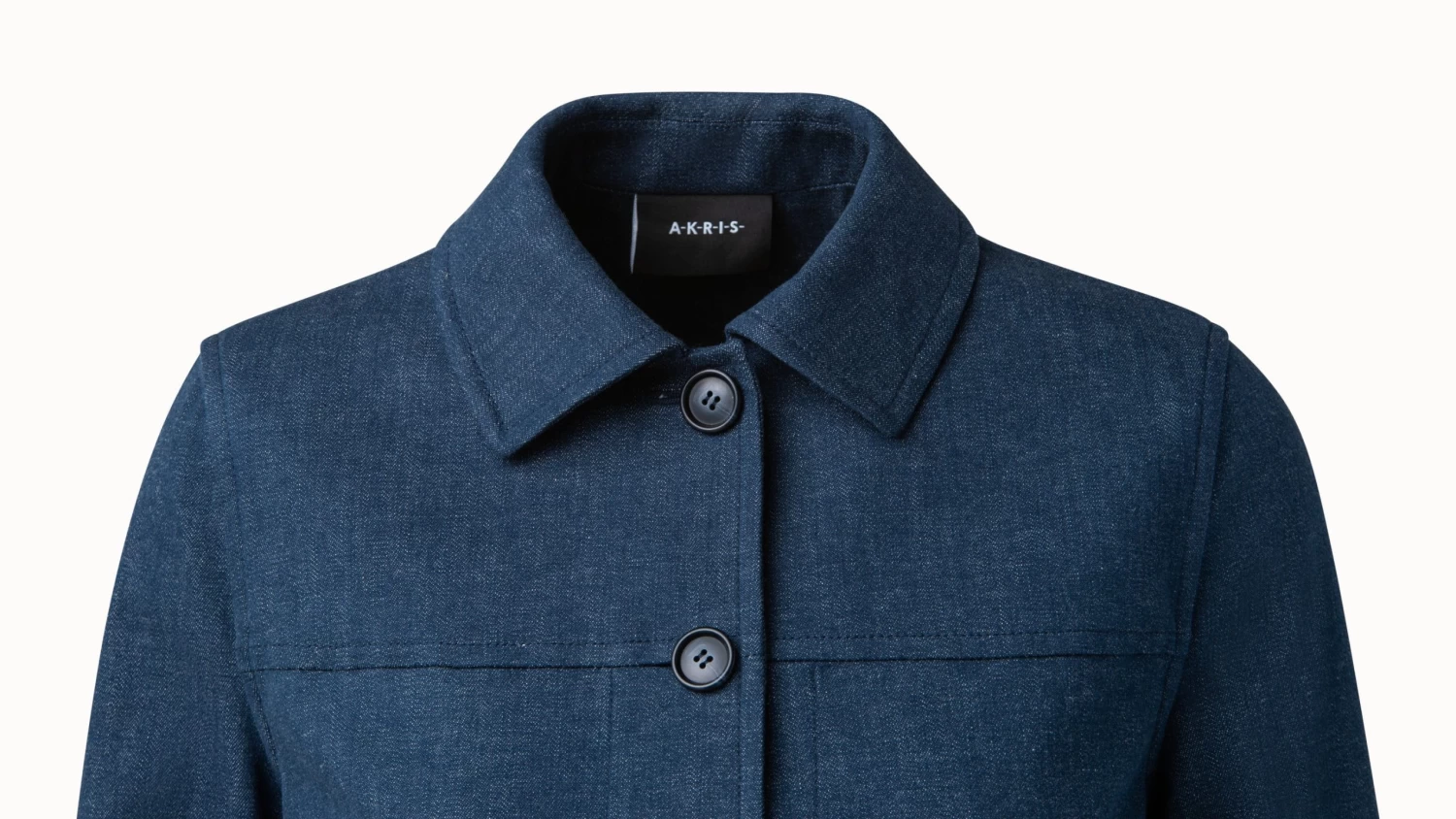 AKRIS Cropped Cotton Denim Jacket - Image 3