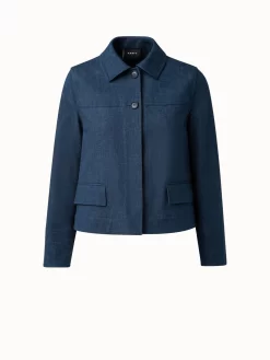 AKRIS Cropped Cotton Denim Jacket