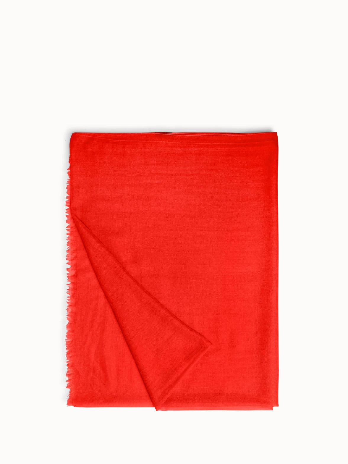 AKRIS Poppy Red Cashmere Silk Scarf
