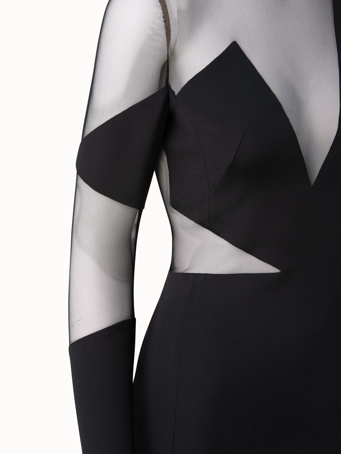 AKRIS Semi-Sheer Cutout Silk Crêpe Sheath Dress - Image 5